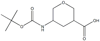 5-((tert-butoxycarbonyl)amino)tetrahydro-2H-pyran-3-carboxylic acid Struktur