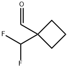 1-(difluoromethyl)cyclobutane-1-carbaldehyde Struktur