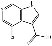 4-chloro-1H-pyrrolo[2,3-c]pyridine-3-carboxylic acid Struktur