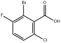 2-bromo-6-chloro-3-fluorobenzoic acid Struktur