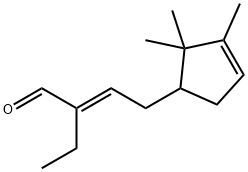 (2E)-ethyl-4-(2,2,3-trimethylcyclopent-3-en-1-yl) but-2-enal Struktur