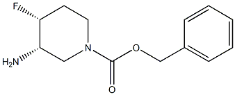 benzyl (3S,4R)-3-amino-4-fluoropiperidine-1-carboxylate Struktur