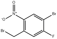 1-Bromo-4-bromomethyl-2-fluoro-5-nitro-benzene Struktur