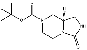 tert-butyl (R)-3-oxohexahydroimidazo[1,5-a]pyrazine-7(1H)-carboxylate Struktur