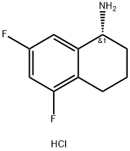 (R)-5,7-DIFLUORO-1,2,3,4-TETRAHYDRO-NAPHTHALEN-1-YLAMINE HYDROCHLORIDE Struktur