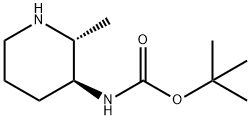 tert-butyl ((2R,3S)-2-methylpiperidin-3-yl)carbamate Struktur