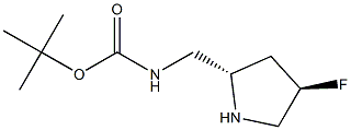 tert-butyl (((2S,4R)-4-fluoropyrrolidin-2-yl)methyl)carbamate Struktur