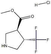 methyl (3S,4S)-4-(trifluoromethyl)pyrrolidine-3-carboxylate hydrochloride Struktur