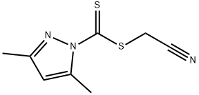 Cyanomethyl (3,5-Dimethyl-1H-pyrazole)-carbodithioate Struktur