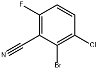 2-Bromo-3-chloro-6-fluorobenzonitrile Struktur