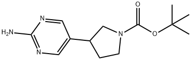 tert-butyl 3-(2-aminopyrimidin-5-yl)pyrrolidine-1-carboxylate Structure