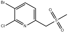 3-bromo-2-chloro-6-(methanesulfonylmethyl)pyridine Struktur