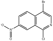 4-bromo-1-chloro-7-nitroisoquinoline Struktur