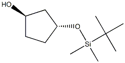 trans-3-[(tert-butyldimethylsilyl)oxy]cyclopentan-1-ol Struktur