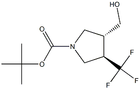 tert-butyl (3R,4R)-3-(hydroxymethyl)-4-(trifluoromethyl)pyrrolidine-1-carboxylate Struktur