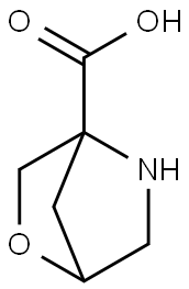 2-oxa-5-azabicyclo[2.2.1]heptane-4-carboxylic acid Struktur