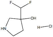 3-(difluoromethyl)pyrrolidin-3-ol hydrochloride Struktur