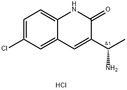 (S)-3-(1-aminoethyl)-6-chloroquinolin-2(1H)-one Struktur