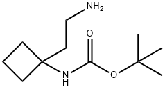 tert-butyl N-[1-(2-aminoethyl)cyclobutyl]carbamate Struktur