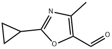 2-cyclopropyl-4-methyloxazole-5-carbaldehyde Struktur