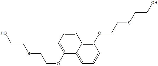 2-({2-[(5-{2-[(2-hydroxyethyl)sulfanyl]ethoxy}-1-naphthyl)oxy]ethyl}sulfanyl)ethanol Struktur