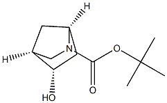 tert-butyl (1S,4S,5S)-5-hydroxy-2-azabicyclo[2.2.1]heptane-2-carboxylate Struktur