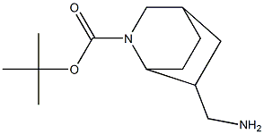 endo-6-Aminomethyl-2-aza-bicyclo[2.2.2]octane-2-carboxylic acid tert-butyl ester Struktur