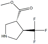 methyl (3R,4R)-4-(trifluoromethyl)pyrrolidine-3-carboxylate Struktur