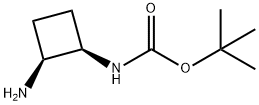 tert-butyl N-[(1R,2S)-2-aminocyclobutyl]carbamate Struktur