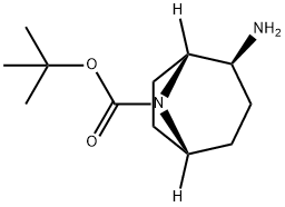 (1R,2S,5R)-tert-Butyl 2-amino-8-azabicyclo[3.2.1]octane-8-carboxylate Struktur