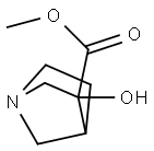 3-Hydroxy-1-aza-bicyclo[2.2.1]heptane-3-carboxylic acid methyl ester Struktur