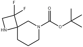 tert-butyl 3,3-difluoro-1,6-diazaspiro[3.5]nonane-6-carboxylate Struktur