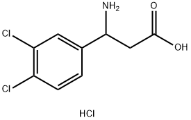 3-AMINO-3-(3,4-DICHLOROPHENYL)PROPANOIC ACID HYDROCHLORIDE Struktur