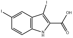 3,5-diiodo-1H-indole-2-carboxylic acid Struktur