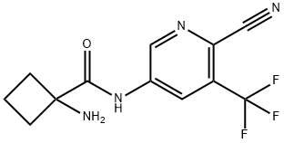 1-amino-N-[6-cyano-5-(trifluoromethyl)-3-pyridinyl]Cyclobutanecarboxamide Struktur