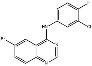 6-bromo-N-(3-chloro-4-fluorophenyl)quinazolin-4-amine Struktur