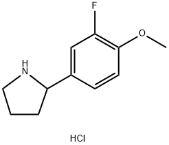 2-(3-FLUORO-4-METHOXYPHENYL)PYRROLIDINE HYDROCHLORIDE Struktur