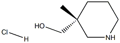 (R)-(3-methylpiperidin-3-yl)methanol hydrochloride Struktur