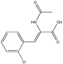 2-(acetylamino)-3-(2-chlorophenyl)acrylic acid Struktur