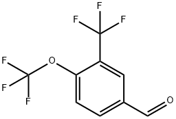 4-Trifluoromethoxy-3-trifluoromethyl-benzaldehyde Struktur