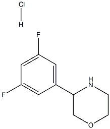 3-(3,5-DIFLUOROPHENYL)MORPHOLINE HYDROCHLORIDE Struktur