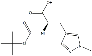 (R)-2-((tert-butoxycarbonyl)amino)-3-(1-methyl-1H-pyrazol-4-yl)propanoic acid Struktur