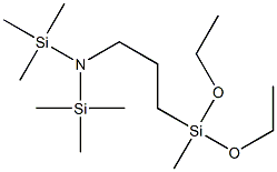 N,N-bis(trimethylsilyl)aminopropylmethyldiethoxysilane Struktur