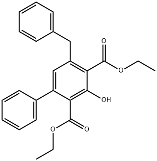 diethyl 5-benzyl-3-hydroxy[1,1'-biphenyl]-2,4-dicarboxylate Struktur