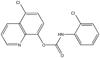 5-chloroquinolin-8-yl N-(2-chlorophenyl)carbamate Struktur