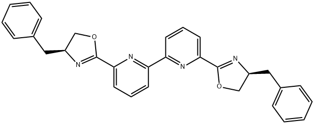 6,6'-bis((S)-4-benzyl-4,5-dihydrooxazol-2-yl)-2,2'-bipyridine Struktur