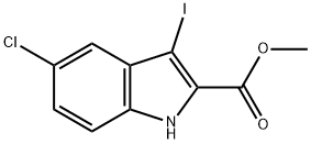 methyl 5-chloro-3-iodo-1H-indole-2-carboxylate Struktur