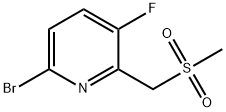 6-bromo-3-fluoro-2-(methanesulfonylmethyl)pyridine Struktur