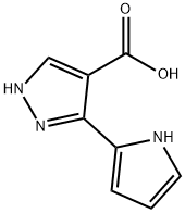 3-(1H-pyrrol-2-yl)-1H-pyrazole-4-carboxylic acid Struktur