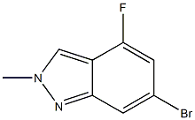 6-bromo-4-fluoro-2-methyl-2H-indazole Struktur